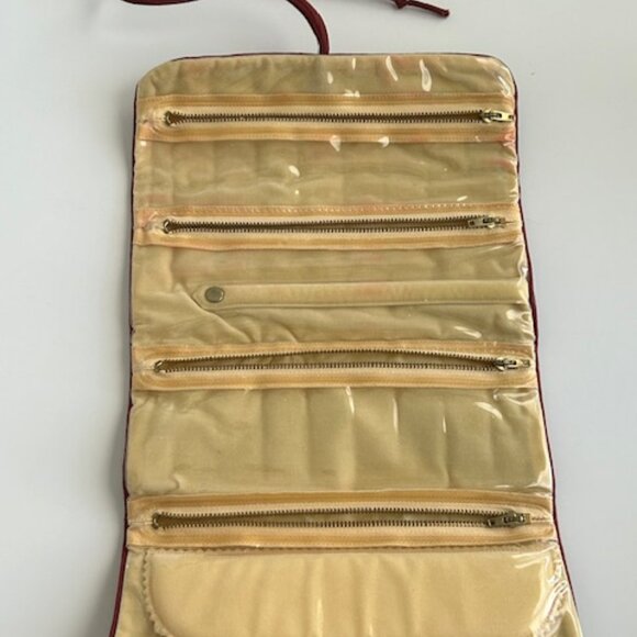 Vintage '60s Floral Cosmetic Makeup Jewelry Pouch - Picture 3 of 4